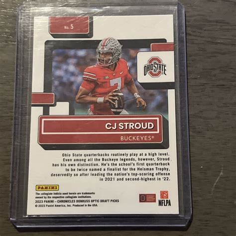 2023 Panini Chronicles Draft Picks Donruss Optic Rated Rookies 5 C J