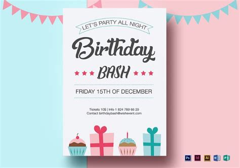 Free Birthday Flyer Templates In Ms Word Psd Ai Indesign