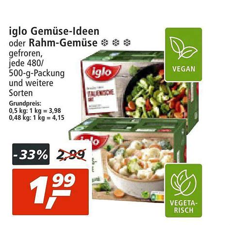 Iglo Gemüse ideen Oder Rahm gemüse Angebot bei Real 1Prospekte de