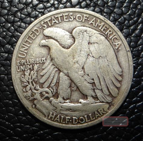 1937 S Walking Liberty Silver Half Dollar