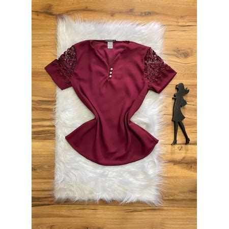 Blusa Agnes Sb Marsala Na Saia Bella Compre Blusa Agnes Sb