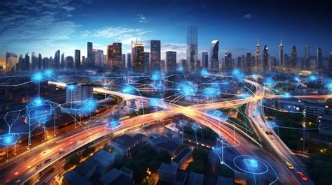 Premium AI Image A Smart City Connects Cities