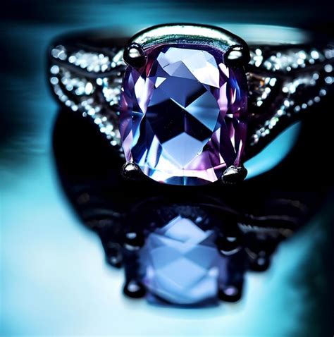 Premium AI Image | Purple Diamond Ring