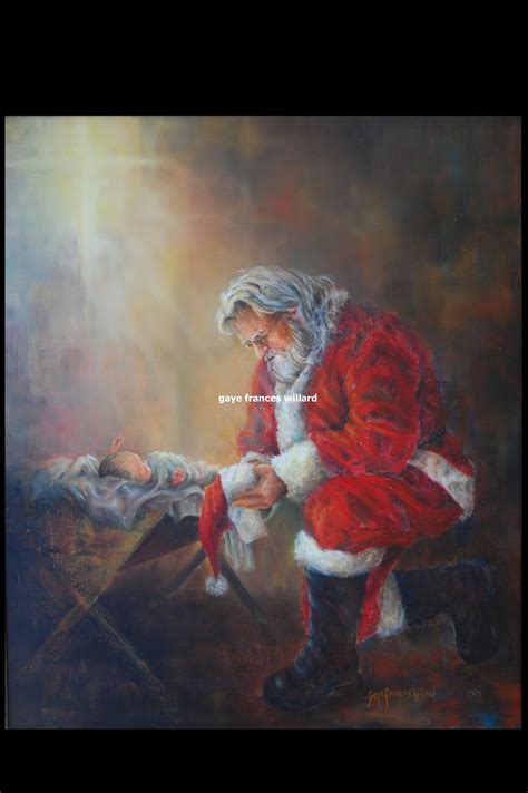 Kneeling Santa Santa Kneeling Santa Nativity Baby Jesus Manger