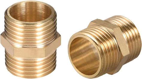 Amazon Uxcell Brass Male To Male Straight Pipe Hex Fitting G X