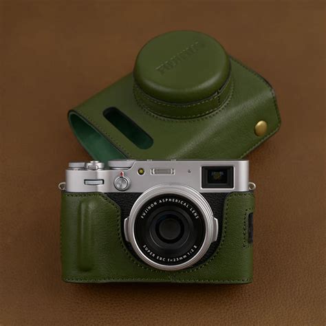 Diseño para FUJIFILM X100V Fujinon hecho a mano cuero genuino