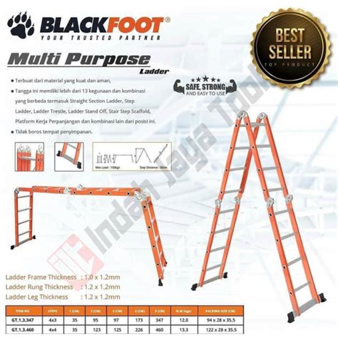 Promo BLACKFOOT Tangga Multi 3 47 M Tangga Lipat Multifungsi