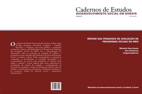 PDF SÍNTESE DAS PESQUISAS DE AVALIAÇÃO DE PROGRAMAS aplicacoes mds