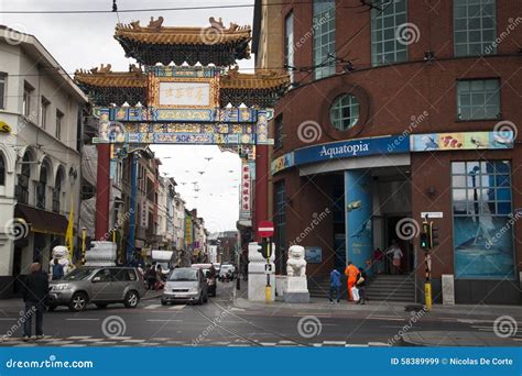 Chinatown And Aquatopia In Antwerp Editorial Stock Image Image Of