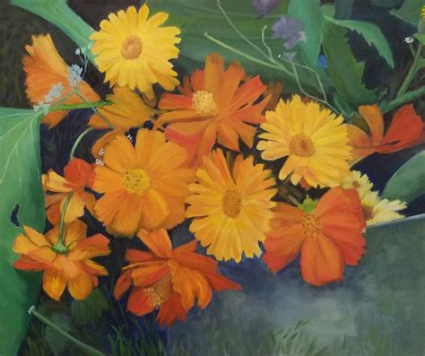 Cheerful Greeting - Melanie Alfred Art - Paintings & Prints, Flowers, Plants, & Trees, Flowers ...