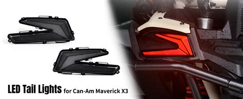 Led Smoked Black Tail Lights Brake Stop Lights For Can Am Maverick X