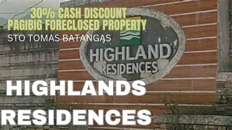 EP 54 UPDATED DETAILS SA HIGHLAND RESIDENCES SANTO TOMAS BATANGAS