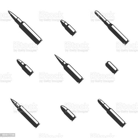 Vector Set Of Black Bullet Icons Stock Illustration Download Image