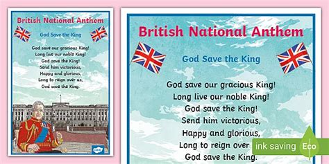 God Save The King Lyric National Anthem