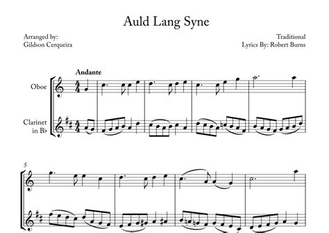 Auld Lang Syne Arr Gildson Cerqueira By Traditional Sheet Music For