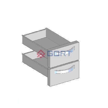 Two Drawers Section For Mm Open Bases L Gort Foodservice