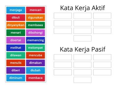 Latihan Kata Kerja Aktif Transitif Dan Tak Transitif Kata Kerja Aktif