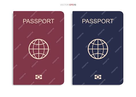 Premium Vector Set Of Passport Isolated On White Background