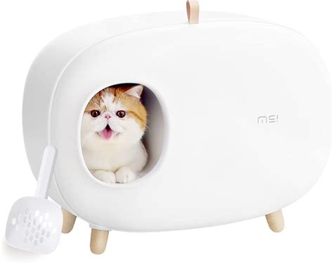 MS Cat Litter Box for Easier Handling of Cat Litter, Enclosed Design ...