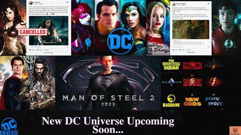 New DC Universe Upcoming Soon Cancelled Wonder Woman 3 Man Of Steel