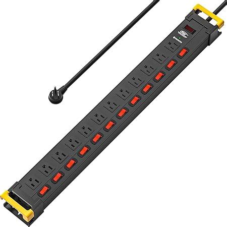 Amazon WEBANG Heavy Duty Metal Power Strip Surge Protector With 8