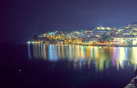 Ohrid Macedonia At Night Stock Photo Image Of Large