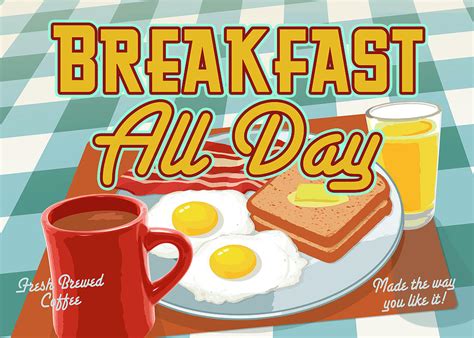 Breakfast All Day Digital Art by Retroplanet - Fine Art America