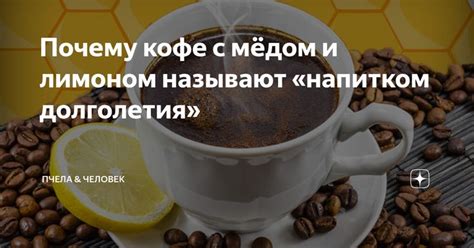 Почему кофе с мёдом и лимоном называют «напитком долголетия» | Напитки ...