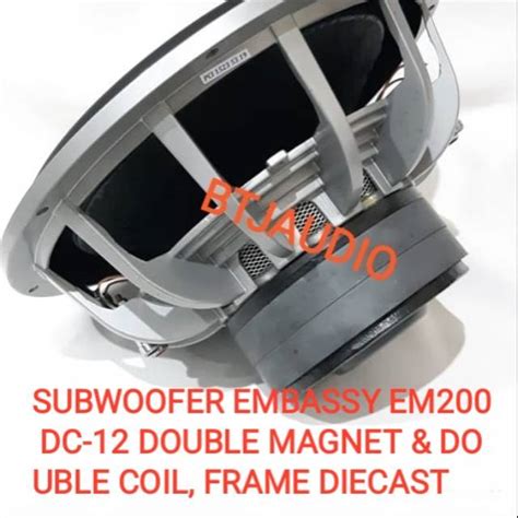 Jual Subwoofer Embassy Em Dc Inch Double Magnet Double Coil