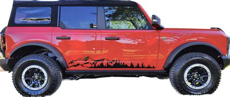 Up Ford Bronco Lower Body Mountain Forest Graphics Kit