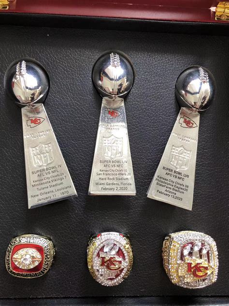 1969/2019/2023 Kansas City Chiefs Premium Replica Championship Rings ...