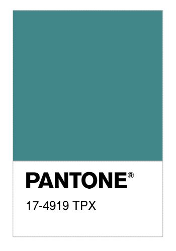 Colore Pantone® 17 4919 Tpx Teal Numerosamenteit