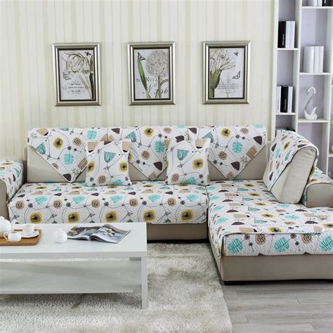 New Activated Printed Dyeing Floral Cotton Covers for Sectional Sofa ...