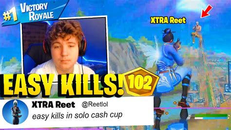 Reet Proves His The Best Controller Player In Fortnite Solo Cash Cup