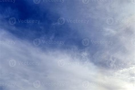 Stunning cirrus cloud formation panorama in a deep blue sky 12055682 Stock Photo at Vecteezy