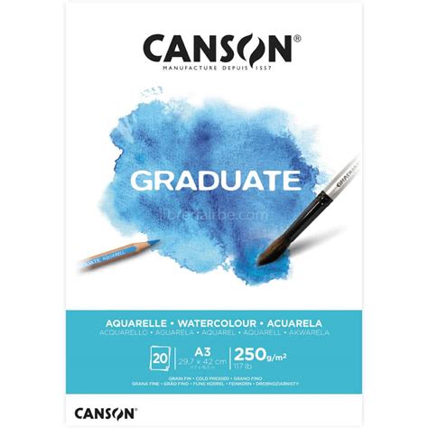 Canson Block Graduate Aquarelle A Gsm Hojas Paperstop