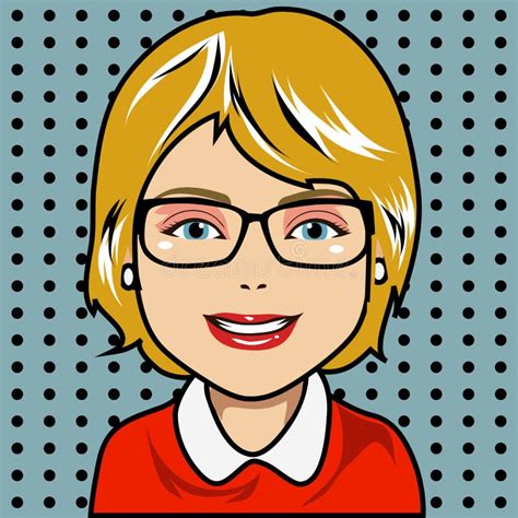 Blonde Zeichentrickfilm Figur Vektor Abbildung Illustration Von