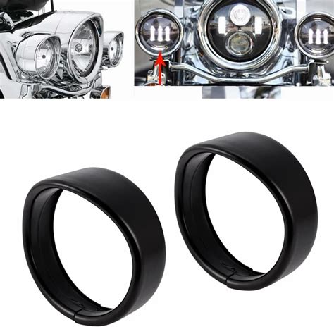 7inch Headlight Visor Style Headlamp Trim Ring For Harley Touring Road