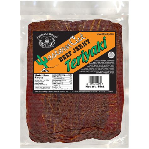 Buffalo Bills 18oz Teriyaki Western Cut Big Slab Beef Jerky 15 Beef