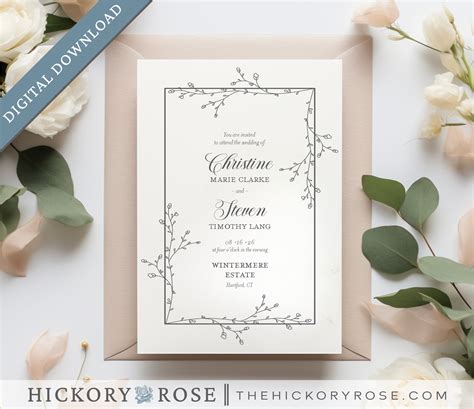 Printable Invitation Etsy Worksheets Library