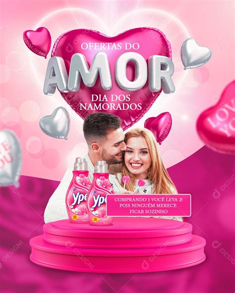 Feed Oferta Do Amor Dia Dos Namorados Produtos Social Media PSD