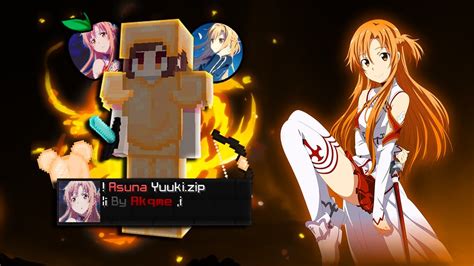 Asuna Yuuki 32x MINECRAFT BEDWARS PVP TEXTURE PACK Anime Pack YouTube