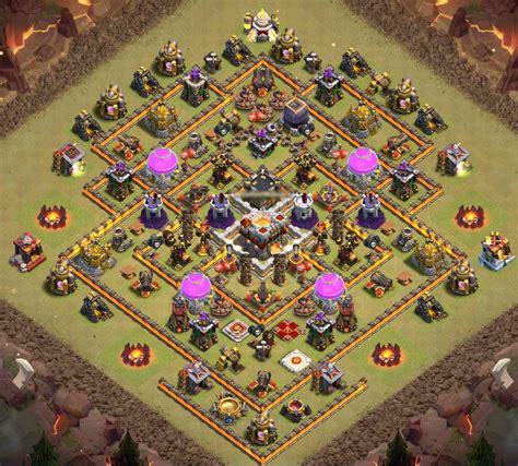 Town Hall 10 Trophy Base