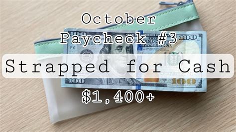 October Paycheck 3 Cash Stuffing Bills Sinking Funds Cash