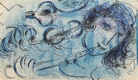 Lot Marc Chagall The Flute Player Lithograph