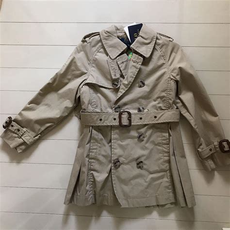 38％割引ブラウン系110cm【即納and大特価】 【ralph Lauren】110cmトレンチコート ジャケット上着 キッズ服男女兼用