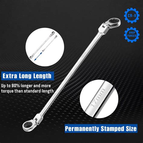 Snapklik Rimkolo Piece Extra Long Flex Head Ratcheting Wrench