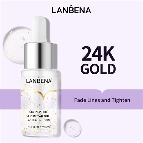 Lanbena K Gold Six Peptides Serum Face Cream Anti Aging Wrinkle Lift