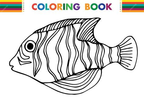 Premium Vector Coloring Book Page For Preschool Children With