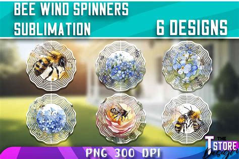 Bee Wind Spinners Sublimation Png Graphic By The T Store Design